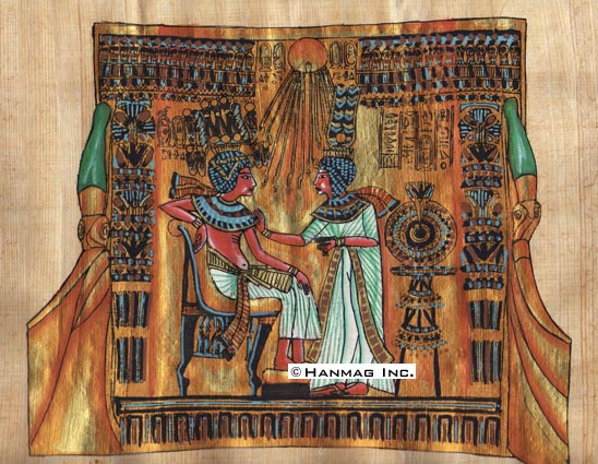 king tut papyrus artwork